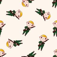people theme soldier cartoon sticker icon N12