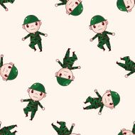 people theme soldier cartoon sticker icon N13