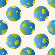 Space earth cartoon sticker icon