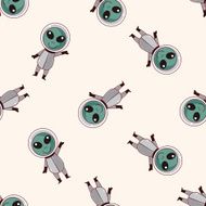 Space alien cartoon sticker icon