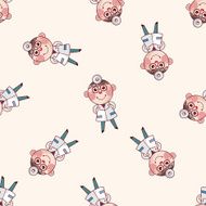 people theme doctor cartoon sticker icon N8