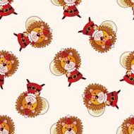 animal cartoon christmas style sticker icon N3