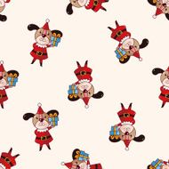 animal cartoon christmas style sticker icon N4