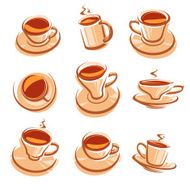 Tea set Vector