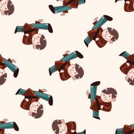 Kung fu cartoon sticker icon