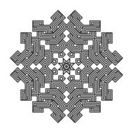 celtic knot pattern card mandala amulet N21