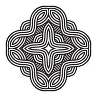 celtic knot pattern card mandala amulet N23