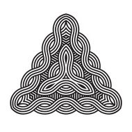 celtic knot pattern card mandala amulet N26