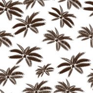 Palm Leaf Seamless Pattern Background Vector Illustration N3