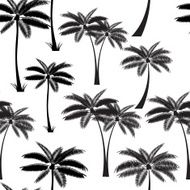 Palm Leaf Seamless Pattern Background Vector Illustration N5