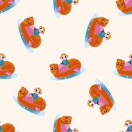 Amusement park facilities cartoon sticker icon N18