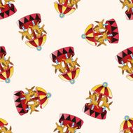 Amusement park facilities cartoon sticker icon N20
