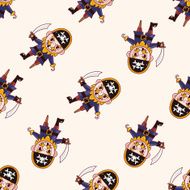 pirate cartoon sticker icon N9