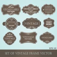 Set of vintage frames label