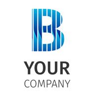 Abstract blue logo B