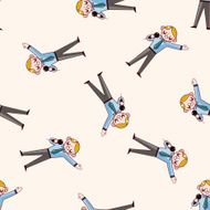 Office workers cartoon sticker icon