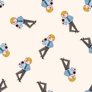 Office workers cartoon sticker icon N3