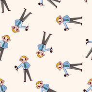 Office workers cartoon sticker icon N5