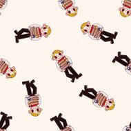 Office worker cartoon sticker icon