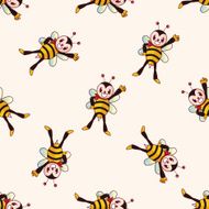 bee cartoon sticker icon