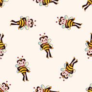bee cartoon sticker icon N2