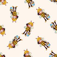 bee cartoon sticker icon N3