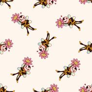 bee cartoon sticker icon N5
