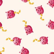 piggybank cartoon sticker icon