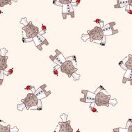 animal chef cartoon sticker icon N2