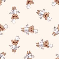 animal chef cartoon sticker icon N3