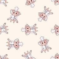 animal chef cartoon sticker icon N8