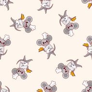 animal chef cartoon sticker icon N9