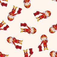 fireman cartoon sticker icon