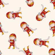 fireman cartoon sticker icon N7