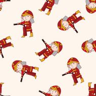 fireman cartoon sticker icon N8