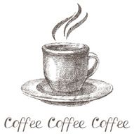 Hand drawn coffee cup N2