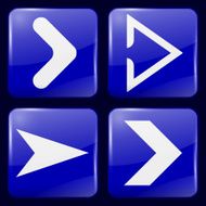 Arrow Glass Icons N3