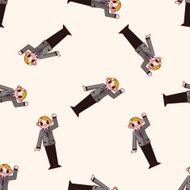 Office workers cartoon sticker icon N16