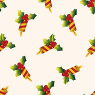 Christmas candle cartoon sticker icon