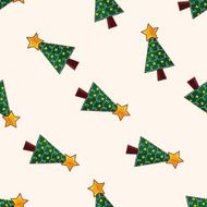 Christmas tree cartoon sticker icon