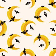 Halloween moon cartoon sticker icon