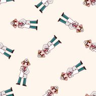 people theme doctor cartoon sticker icon N10