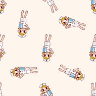 nurse cartoon sticker icon N8