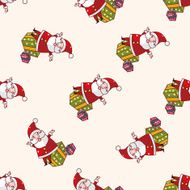 santa claus cartoon sticker icon N2