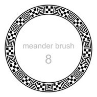 frame round ornament meander pattern