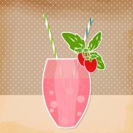 Cocktail strawberry background for menu N2