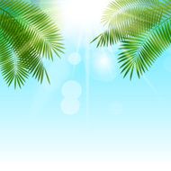 Summer Sunny Natural Background Vector Illustration N6