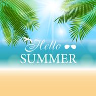 Summer Sunny Natural Background Vector Illustration N8