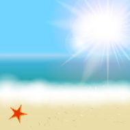 Summer Sunny Natural Background Vector Illustration N12