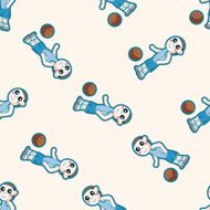 basketball player cartoon sticker icon N2